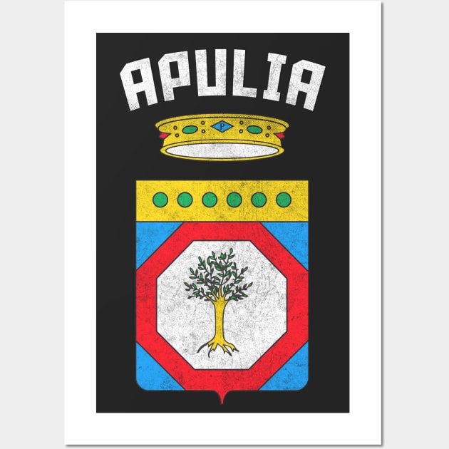 Apulia / Puglia Italy Region Coat of Arms / Vintage Style Wall Art by DankFutura